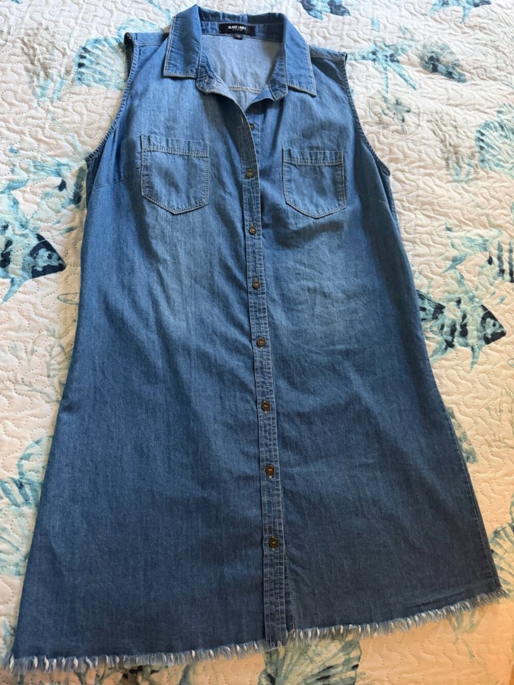 Lightweight Button Down Jean Dress